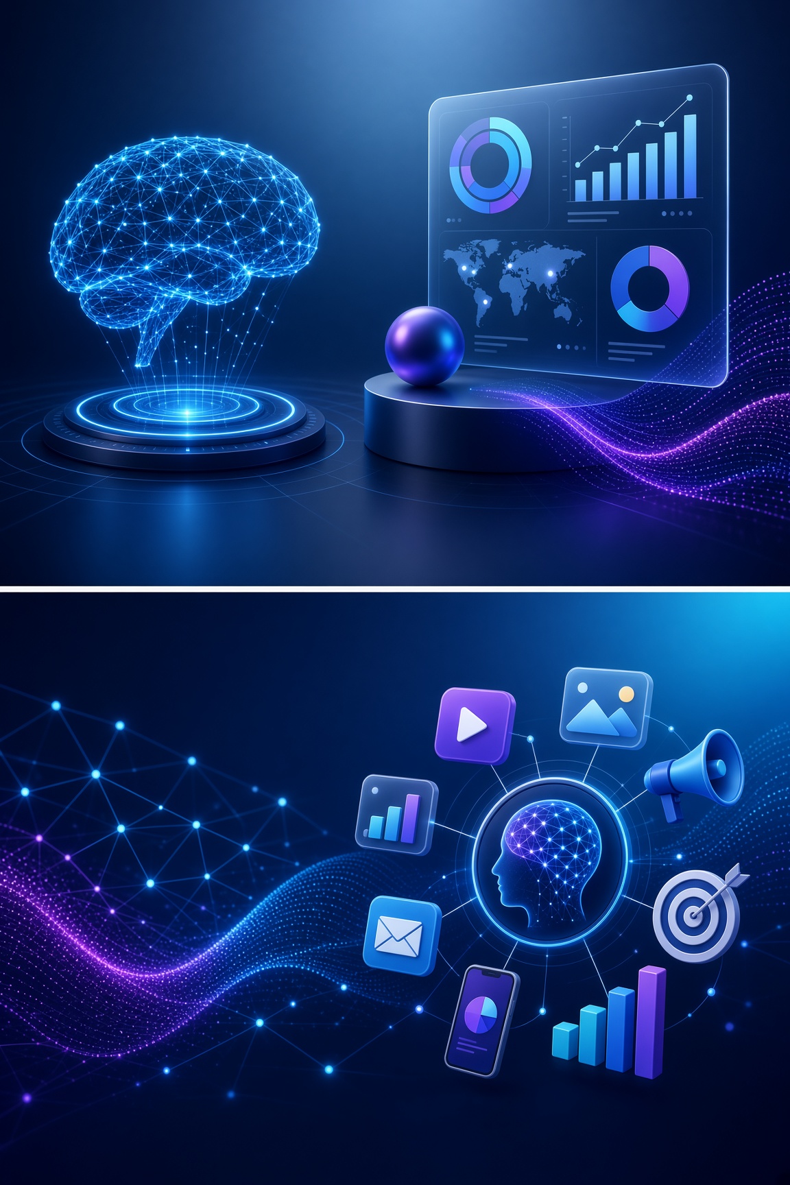 AI-driven marketing analytics dashboard